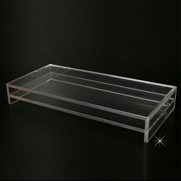 아크릴모니터 받침대 450x220x70mm 10T 진열대 받침대 키보드선반