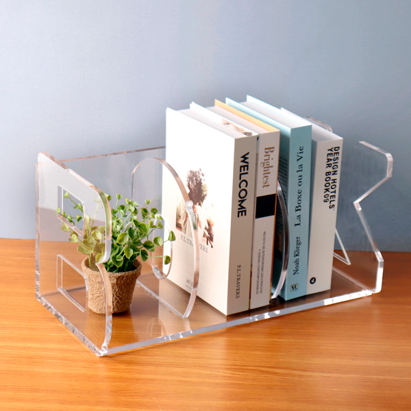 아크릴 투명 이니셜 책꽂이 책상 테이블 북 선반 정리함 수납 보관함