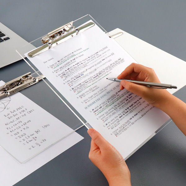 아크릴 클립보드 A4 레바200 서류 필기 결재판