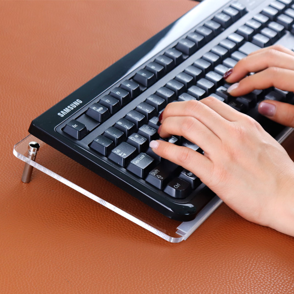 아크릴 투명 키보드 받침대 손목보호 팜레스트 풀배열 45x17cm