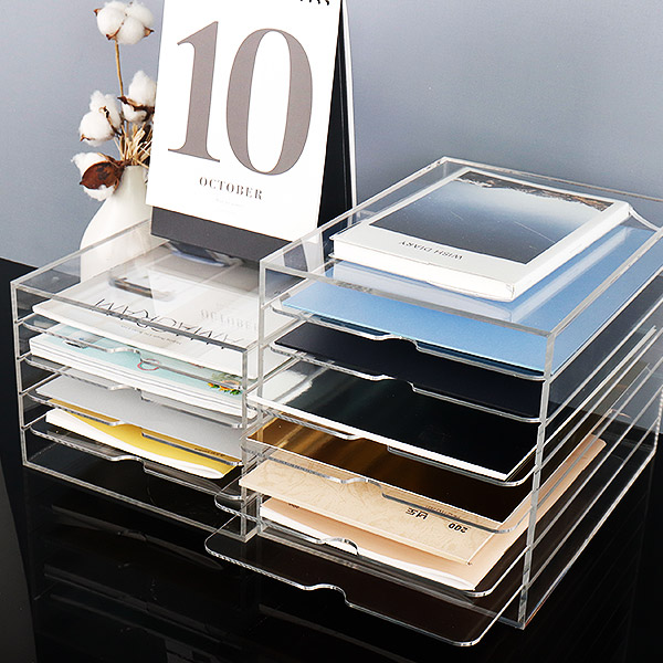 아크릴 A4 서류정리함 3/5/7칸 문서 정리함 종이꽂이