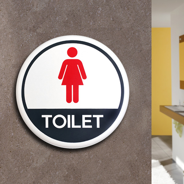 여자 화장실 사인BY 원형 단면 표찰 (Y302)