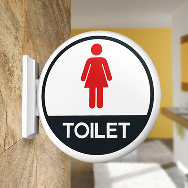 여자 화장실 사인BY 원형 돌출 표찰 안내판 (Y602)