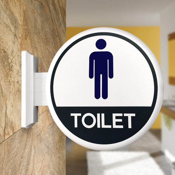 남자 화장실 사인BY 원형 돌출 표찰 안내판 (Y601)