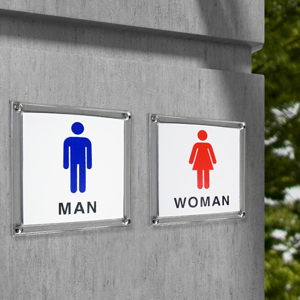 남자 여자 화장실 사인BY 단면 아크릴 표시판 (AR1)