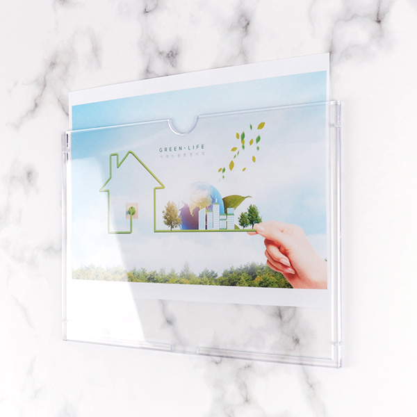 투명 전면 가로BY A4꽂이 게시판 포켓안내판 벽부착