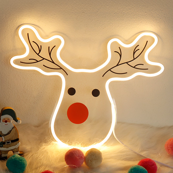 LED 루돌프 네온사인 조명 YJ 크리스 마스 성탄절 집들이선물 무드등