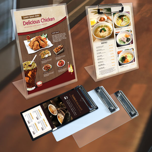 아크릴 메뉴판 꽂이 테이블메뉴판 메뉴꽂이 쇼케이스