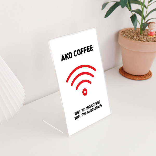 투명 아크릴 POP 꽂이 스탠드 테이블 메뉴판 A5 세로