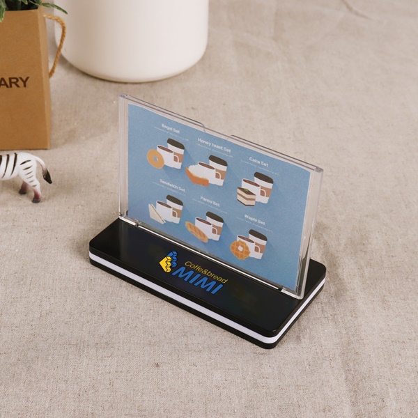 T자형 아크릴꽂이 가로 A7 투톤받침대 UV 인쇄 (JT1007)