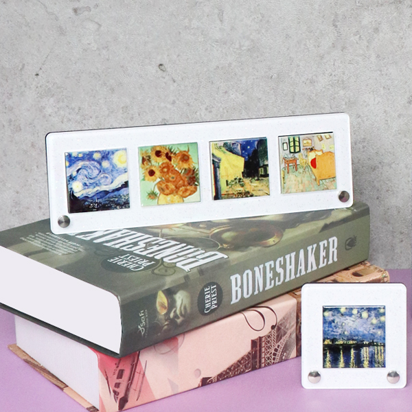 명화 인테리어 고급 타일액자세트 4구 직사각