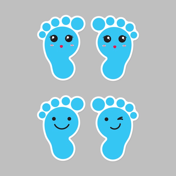 발바닥 바닥 스티커 8매 거리두기 안내스티커 계단 학교 급식실