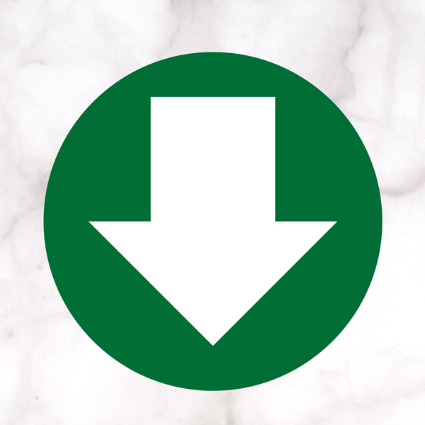 원형 바닥 스티커 줄서기 안전 통행 화살표 방향