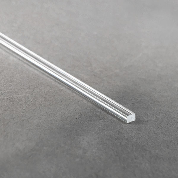 아크릴 쫄대 사각 투명 4x2mm 길이50cm
