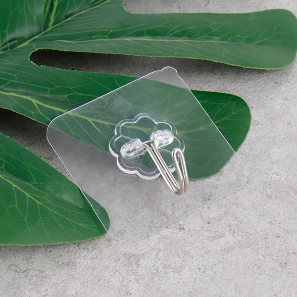 부착형 접착 고리 투명 5개매직 후크 다용도걸이