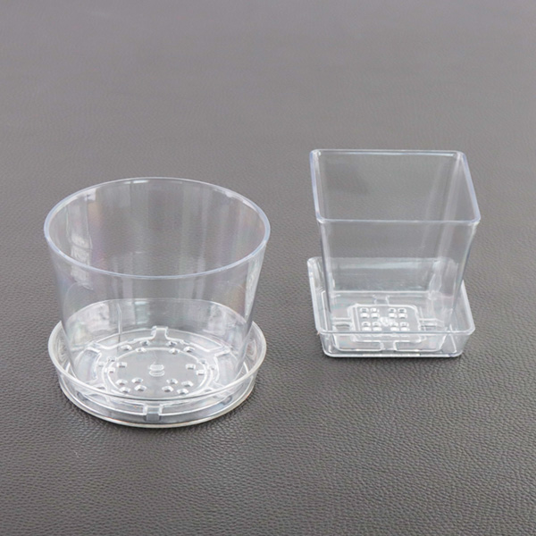 투명 화분 사각 원형 식물 물받이 받침대 다육이 인테리어