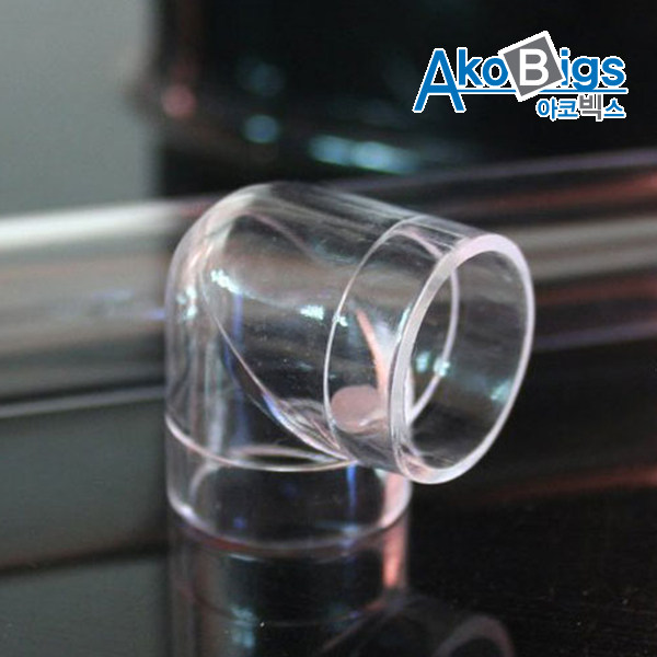 파이프용 엘보 L자 내경10&Oslash; 파이프연결대투명관 실험실 연결고리