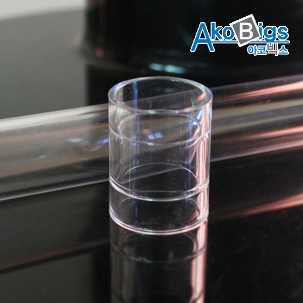 파이프용 엘보 I자 내경20&Oslash; 파이프연결대투명관 실험실 연결고리