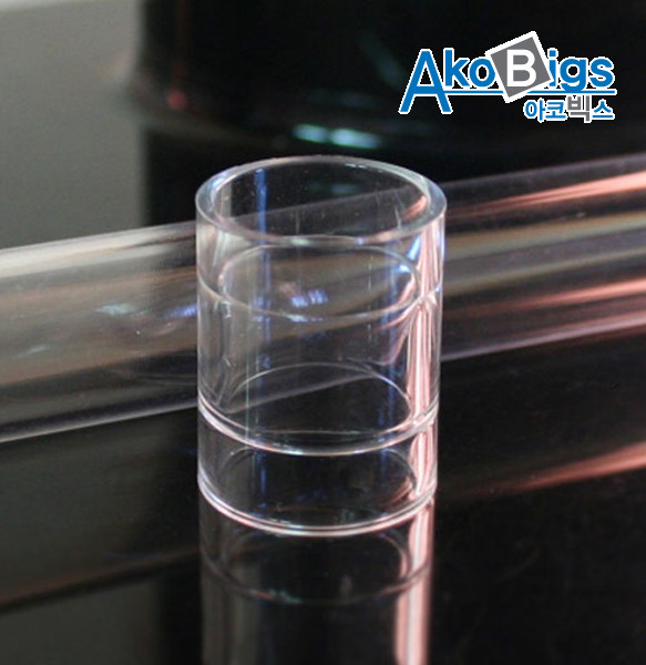 파이프용 엘보 I자 내경25&Oslash; 파이프연결대투명관 실험실 연결고리