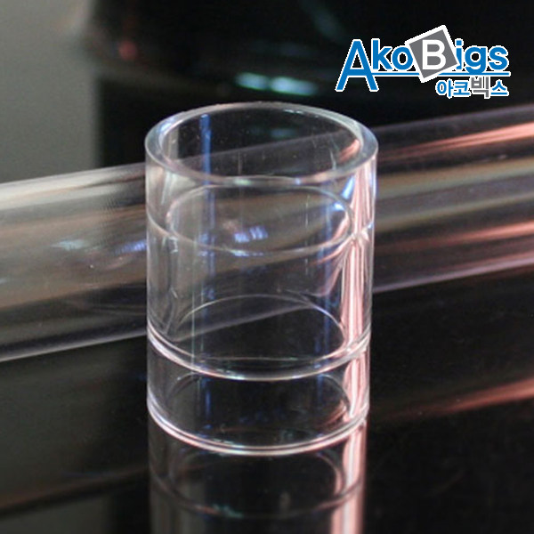 파이프용 엘보 I자 내경30&Oslash; 파이프연결대투명관 실험실 연결고리