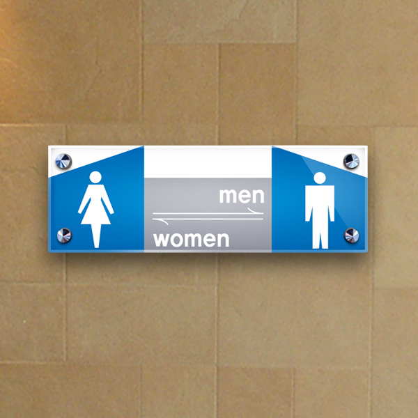 화장실표지판 30x10cm 아크릴 3T + 포맥스T 표찰