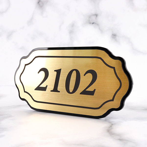 메탈아크릴 사인 골드 호실판 NGBR04 코팅판 현관문패 룸넘버 아파트호수