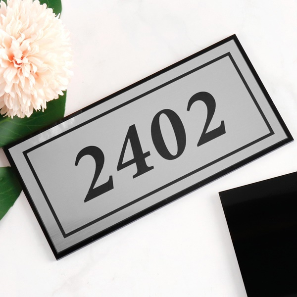 메탈아크릴 사인 실버 호실판 NSBR01 코팅판 현관문패 룸넘버 아파트호수