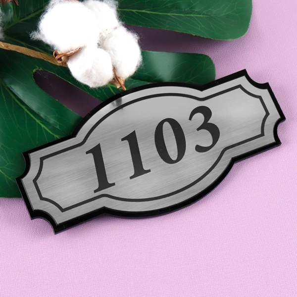 메탈아크릴 사인 실버 호실판 NSBR05 현관문패 룸넘버 아파트호수