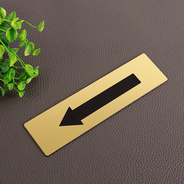메탈 골드 화살표 코팅판 안내판 왼쪽표시 오른쪽표시