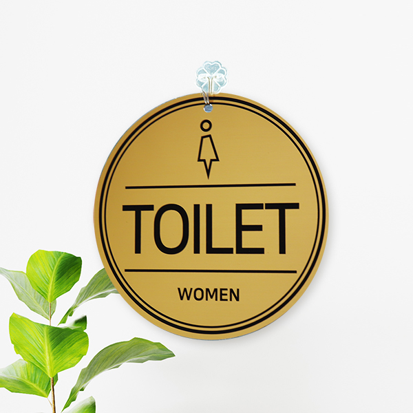 메탈 단면 화장실 여 안내판 도어사인