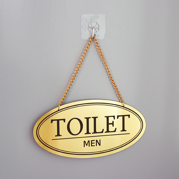 메탈 타원 단면 화장실(남) 안내판 도어사인