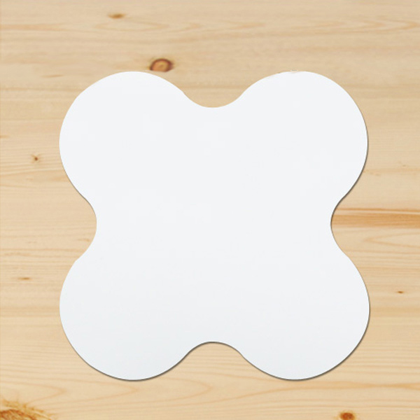 수목 표찰 무지 명패 명찰 꽃모양 걸이 140x140 이름표 (스프링포함)