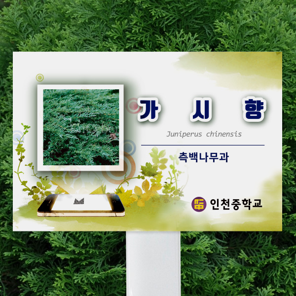 수목표찰 고정형 225x150 핸드폰 사각 스틸대 꽂이형 GB012_225x150_ms